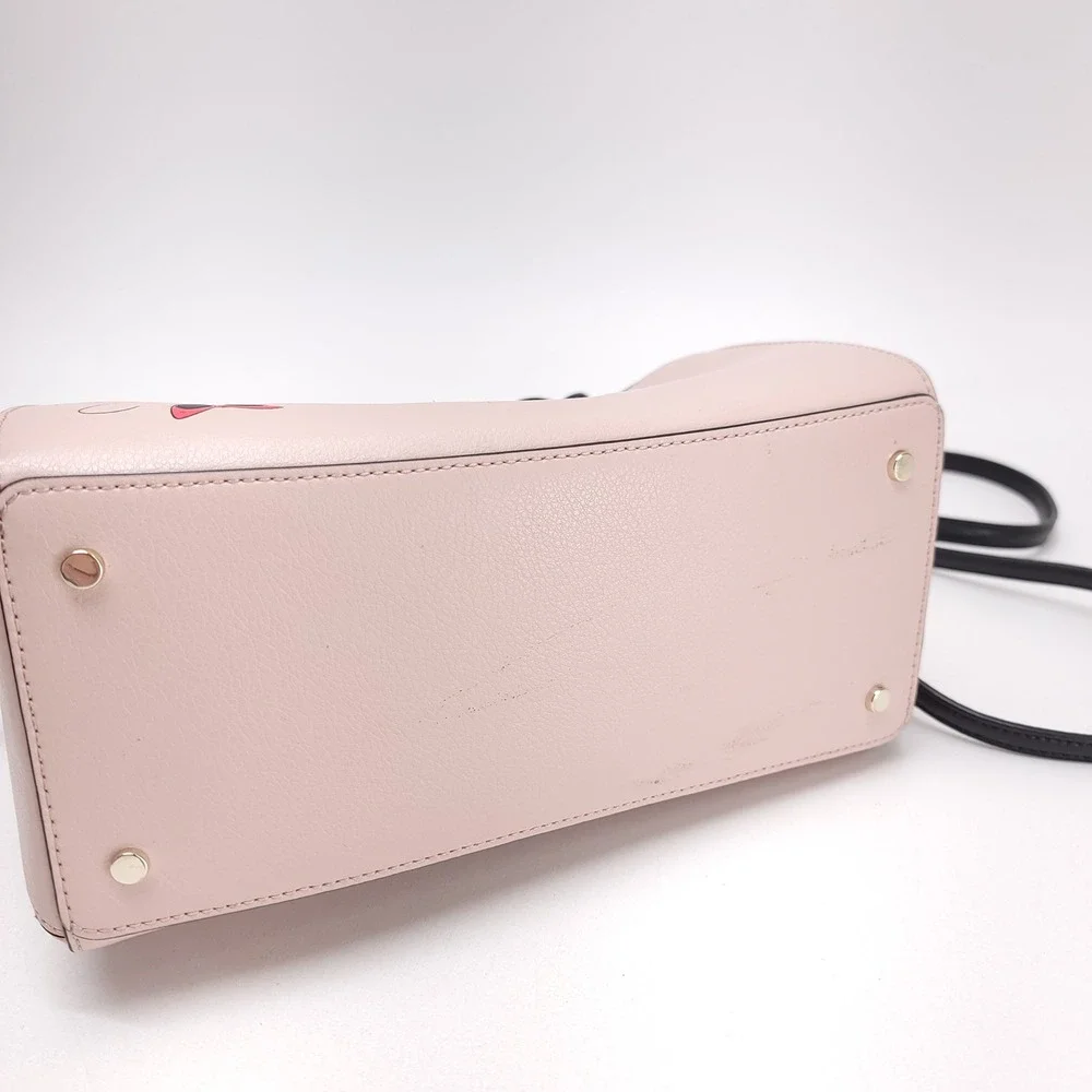 Kate Spade Disney Minnie Mouse Satchel‎ Crossbody Bag Black Pink Leather K4760